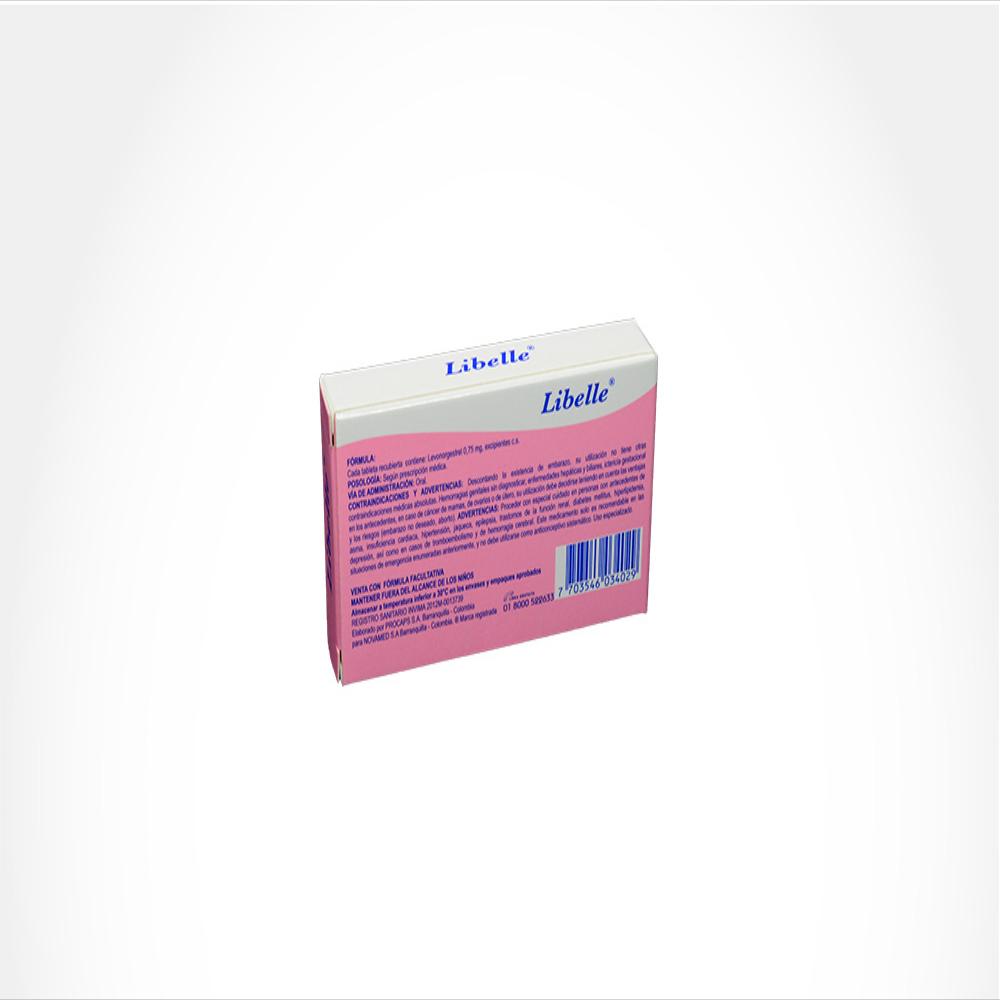 Libelle Levonorgestrel .75Mg Tab Rec Oral Caj 2 Tab 1 U img #2