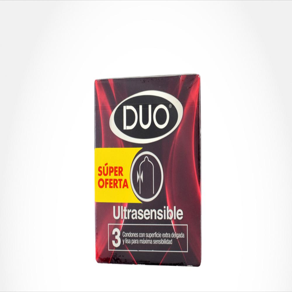 Condones Duo Ultra / Sensible Caj 3 Sob 1 U