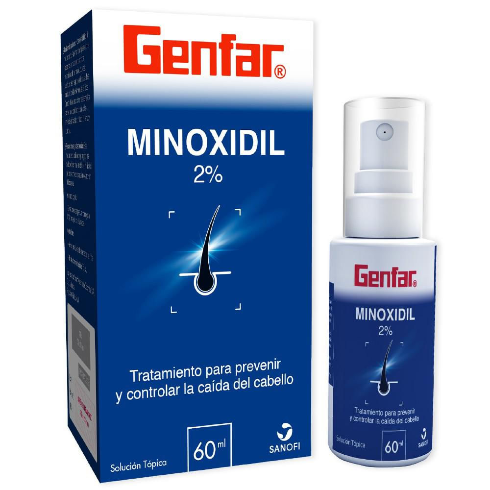 Minoxidil Genfar Minoxidil 2G/100Ml Sol Topica Caj 1 Fra 60 Ml