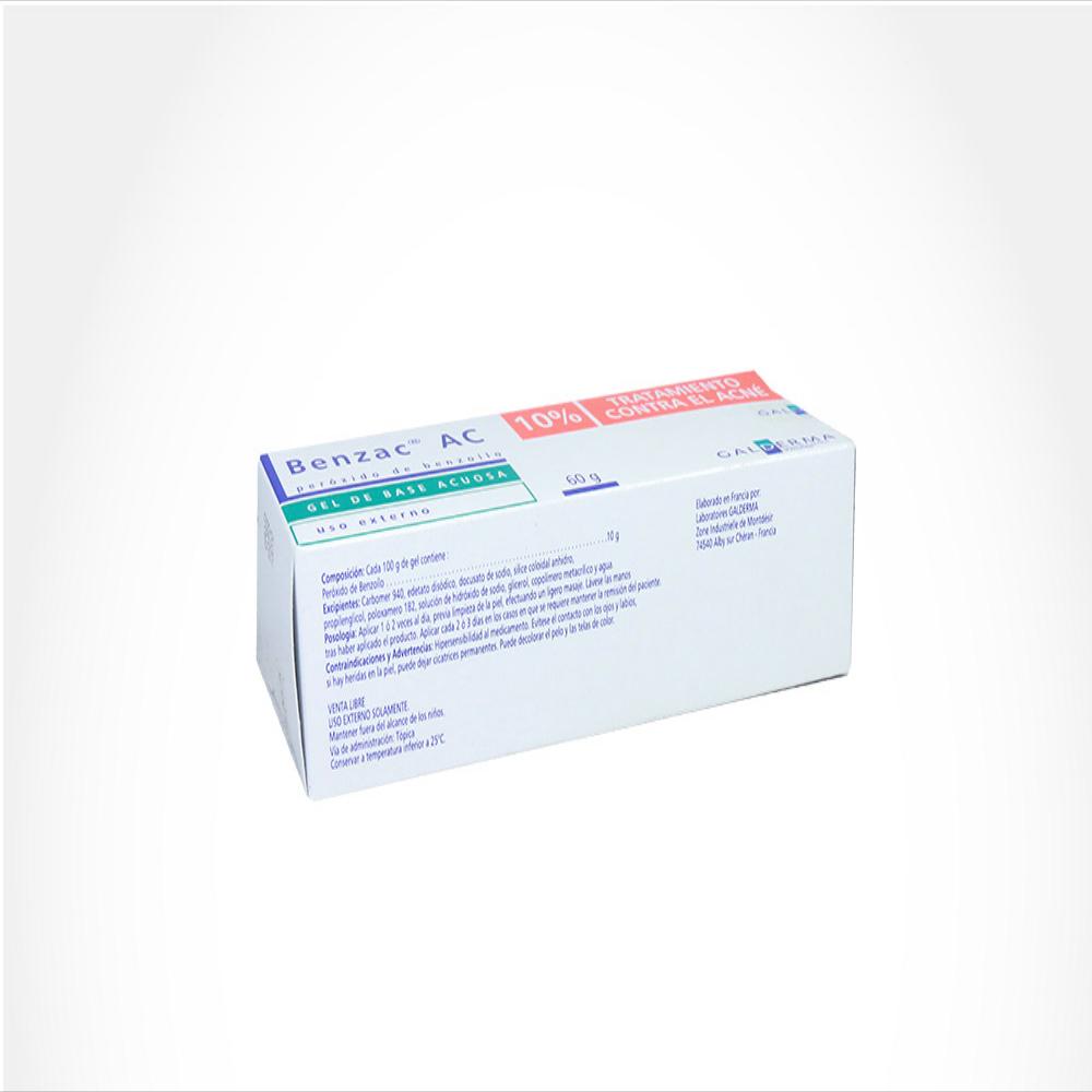 Benzac Ac Peroxido De Benzoilo 10G/100G Gel Topica Caj 1 Tub 60 G img #2