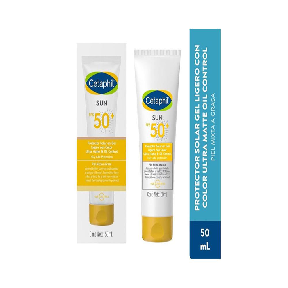 Protector Solar Cetaphil Sun Ultra Matte & Color Caj 1 Tub 50 Ml