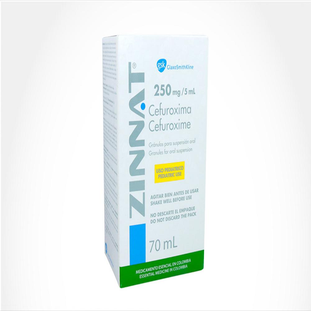 Zinnat Cefuroxima 250Mg/5Ml Pol Sus Oral Caj 1 Fra 70 Ml img #1