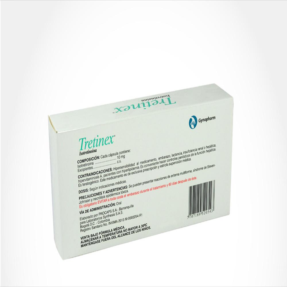 Tretinex Isotretinoina 10Mg Cap Glt Bla Oral Caj 30 Tab 1 U img #2
