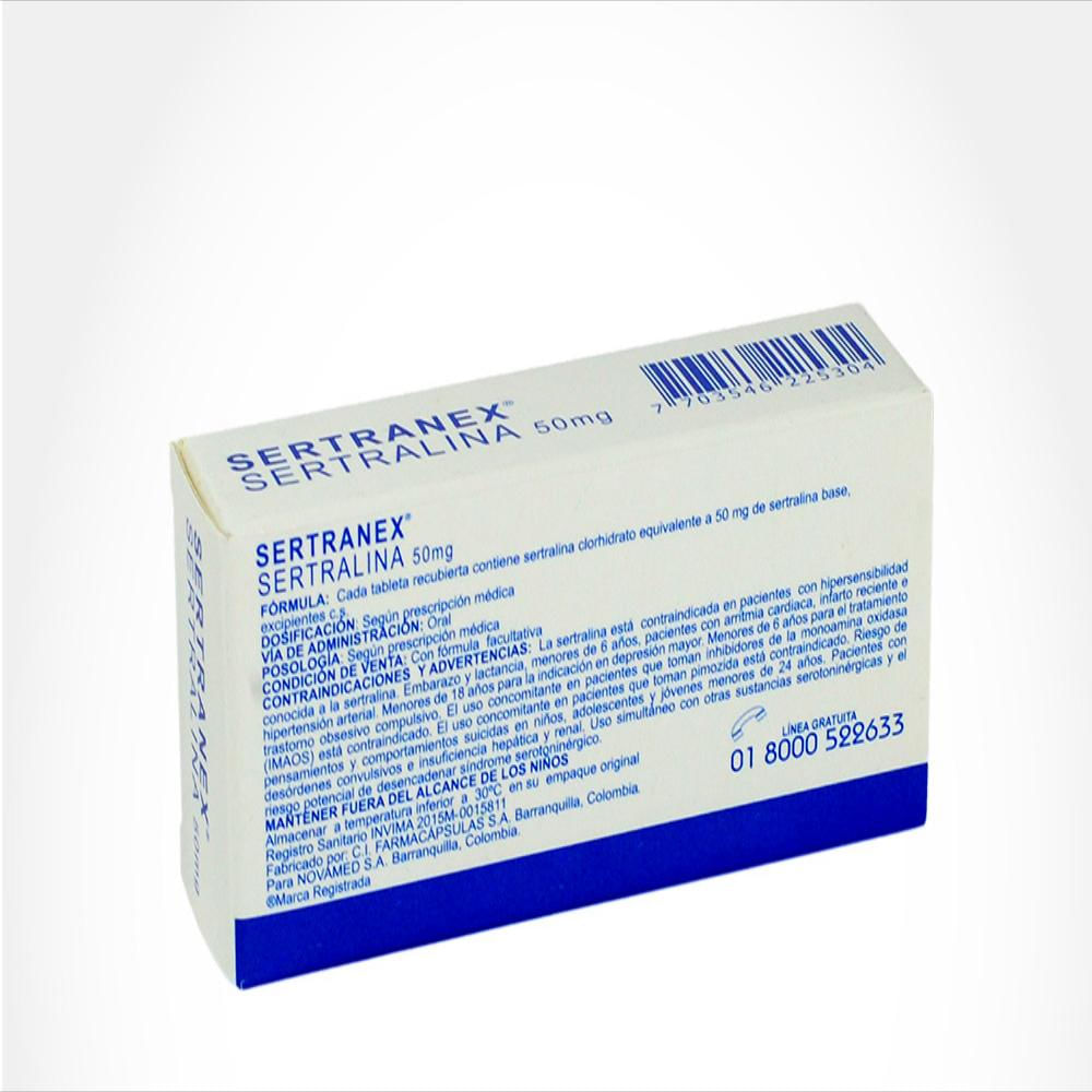 Sertranex Sertralina 50Mg Tab Oral Caj 30 Tab 1 U img #3
