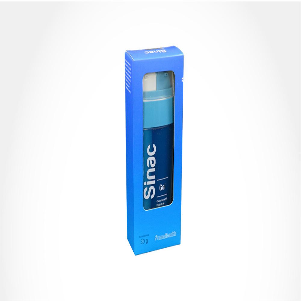 Sinac Clindamicina 1% (P/P)/0/Peroxido De Benzoilo 5% (P/P)/0 Gel Topica Caj 1 Tub 30 G