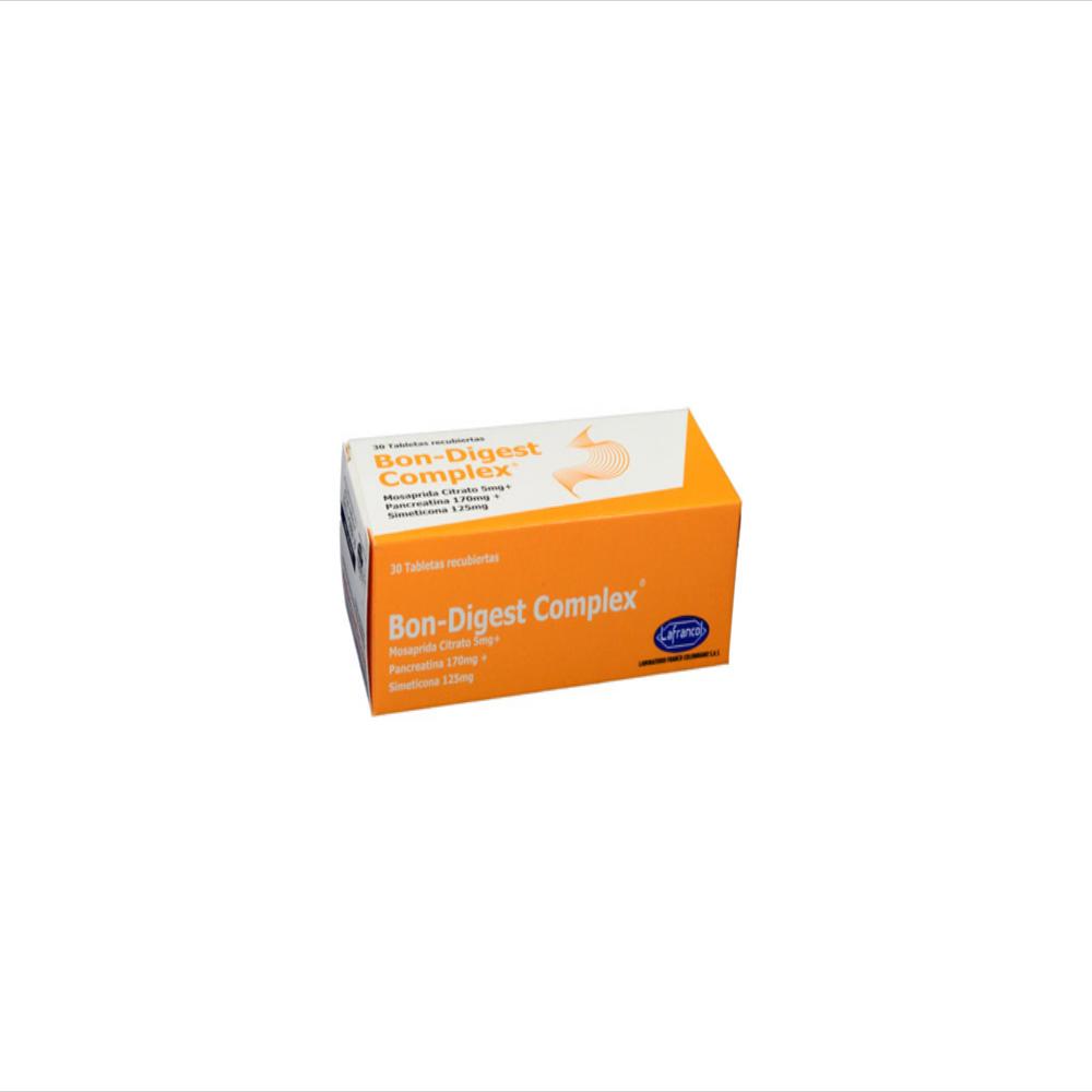 Bondigest Complex Mosaprida 5Mg/Pancreatina 170Mg/Simeticona 125Mg Tab Oral Caj 30 Tab 1 U