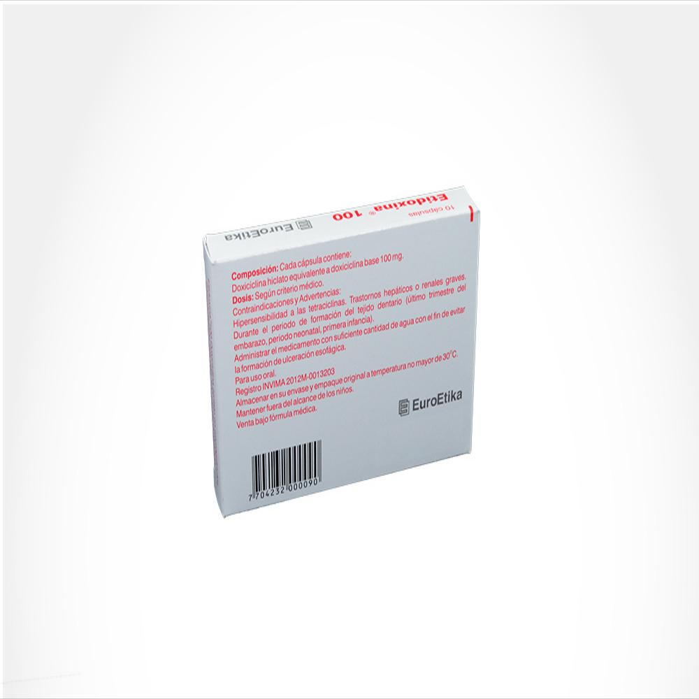 Etidoxina Doxiciclina 100Mg Cap Oral Caj 10 Cap 1 U img #2