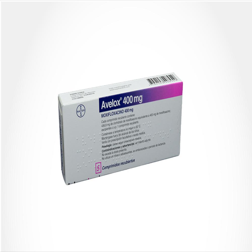 Avelox Moxifloxacina 400Mg Tab Oral Caj 5 Tab 1 U img #3
