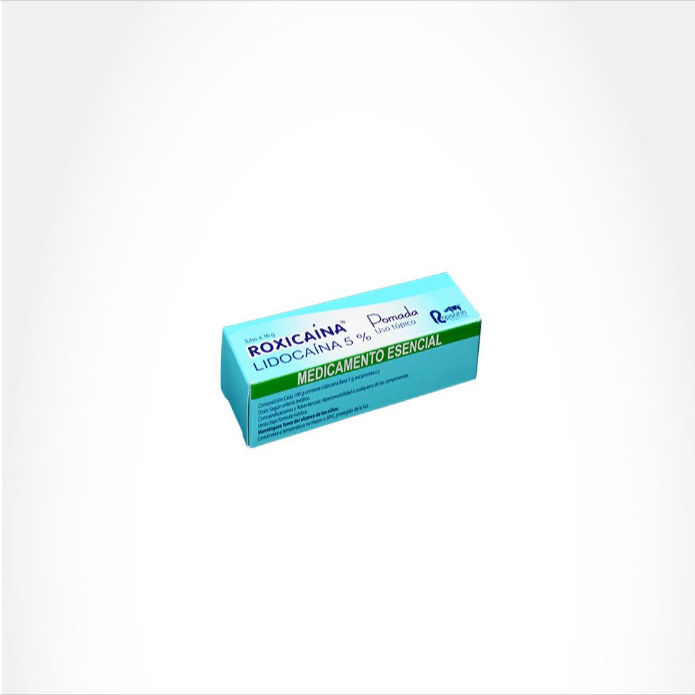 Roxicaina Lidocaina 5% (P/P)/0 Pom Topica Caj 1 Tub 10 G img #2