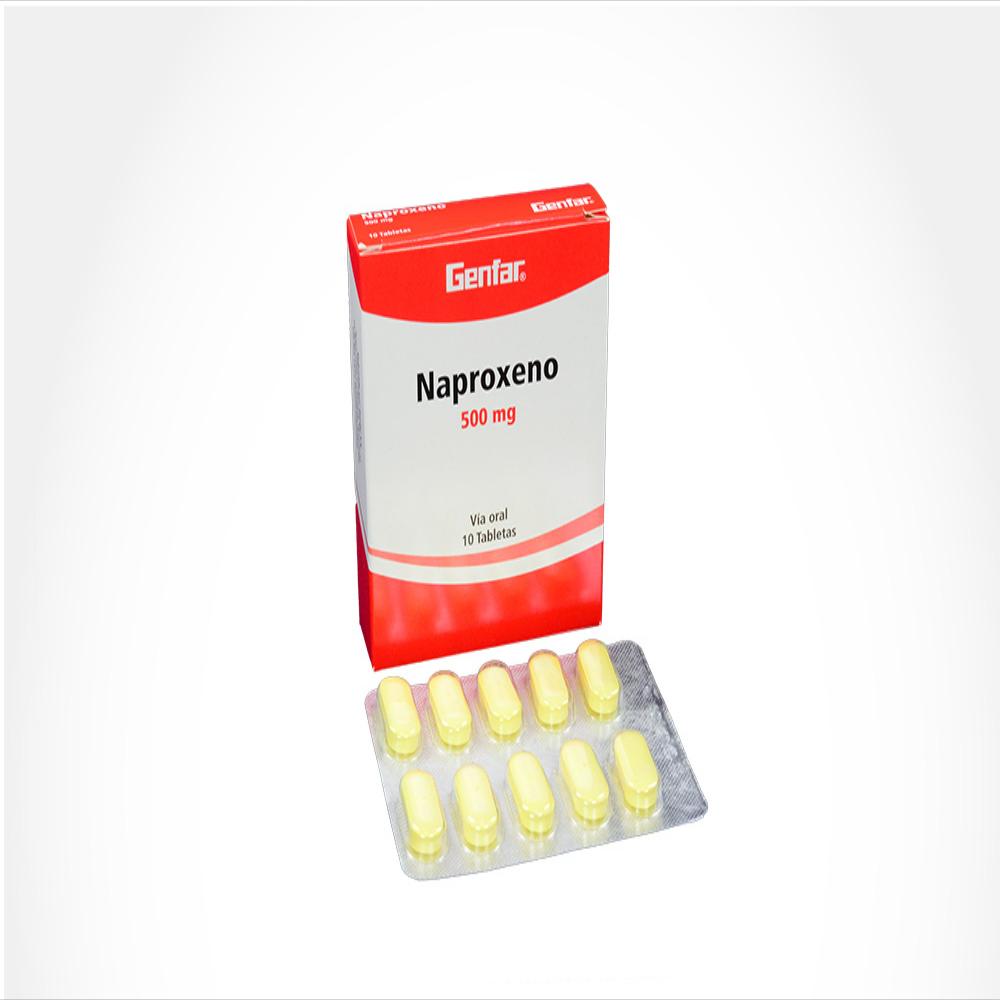 Naproxeno Genfar Naproxeno 500Mg Tab Oral Caj 10 Tab 1 U