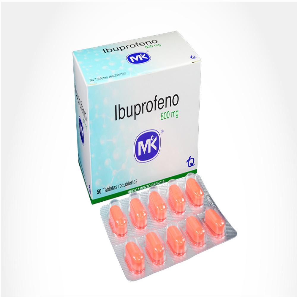 Ibuprofeno Mk Ibuprofeno 800Mg Tab Rec Oral Caj 50 Tab 1 U