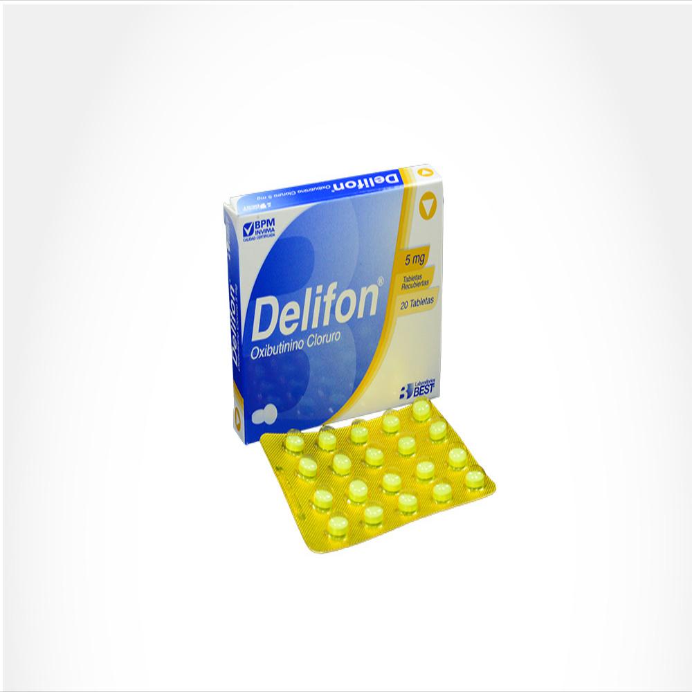 Delifon Oxibutinina Clorhidrato 5Mg Tab Oral Caj 20 Tab 1 U