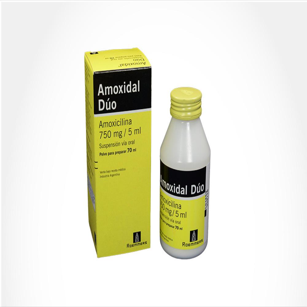Amoxidal Duo Amoxicilina 750Mg/5Ml Pol Sus Oral Caj 1 Fra 70 Ml