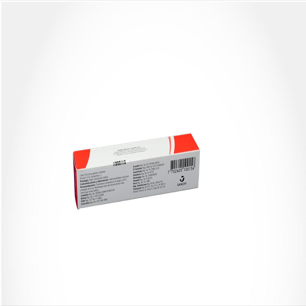 Aciclovir Genfar Aciclovir 5% (P/P)/0 Ung Topica Caj 1 Tub 15 G img #2