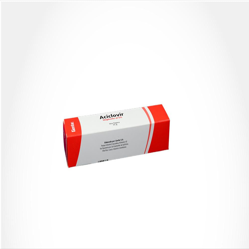 Aciclovir Genfar Aciclovir 5% (P/P)/0 Ung Topica Caj 1 Tub 15 G img #3