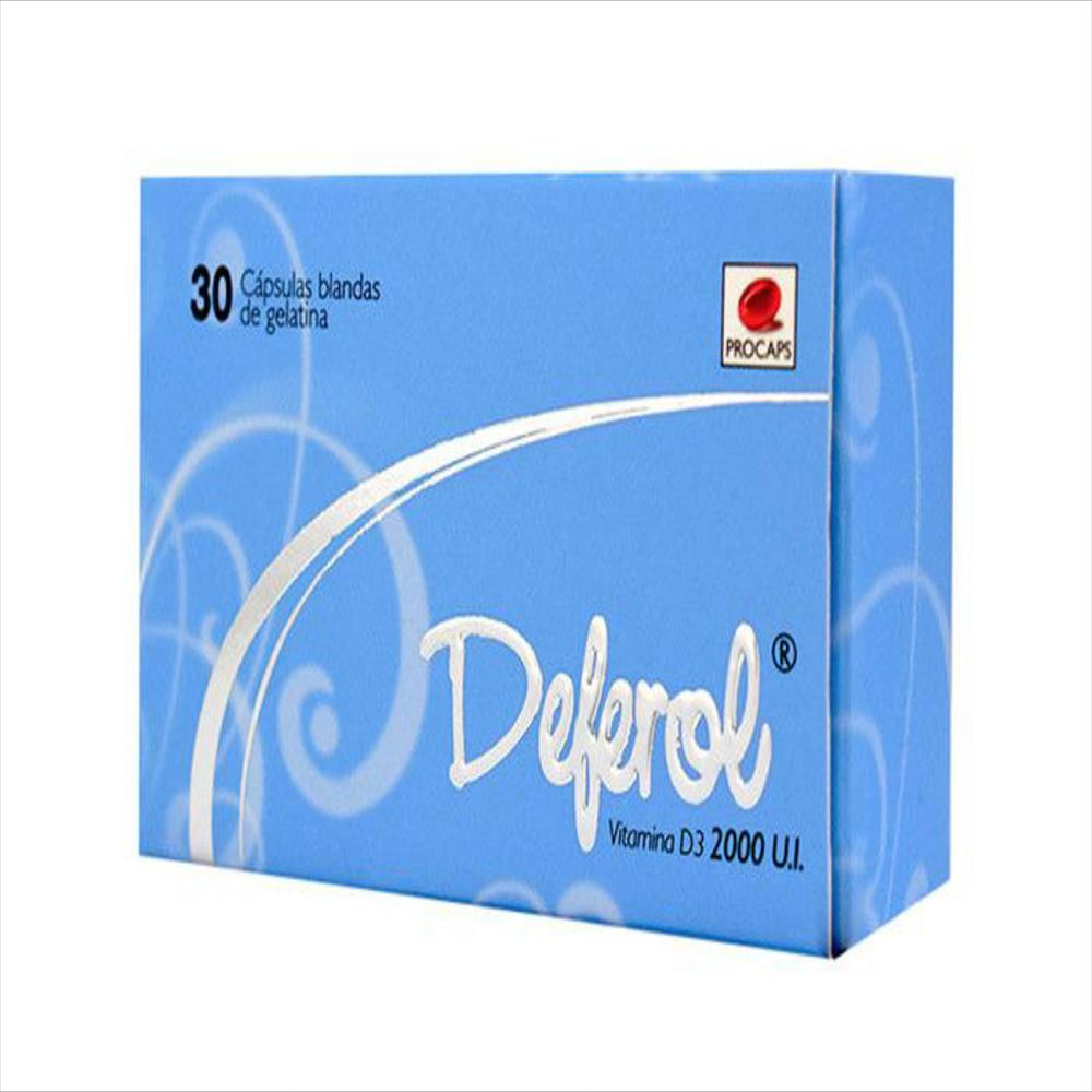 Deferol Vitamina D (Colecalciferol) 2000Ui Cap Glt Bla Oral Caj 30 Cap 1 U