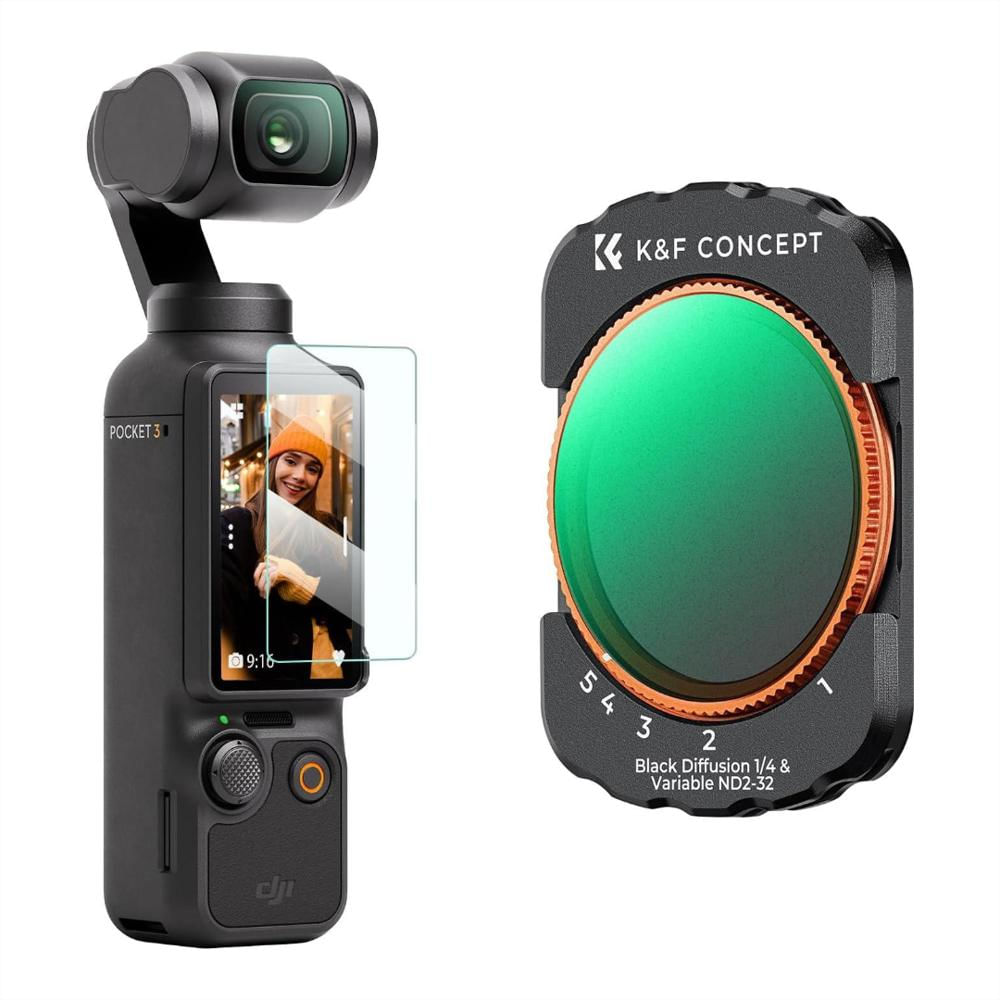 Filtro Osmo Pocket 3 2 En 1 Nd Variable Nd2 Nd32 + Black Mist 1/4 K&F Concept