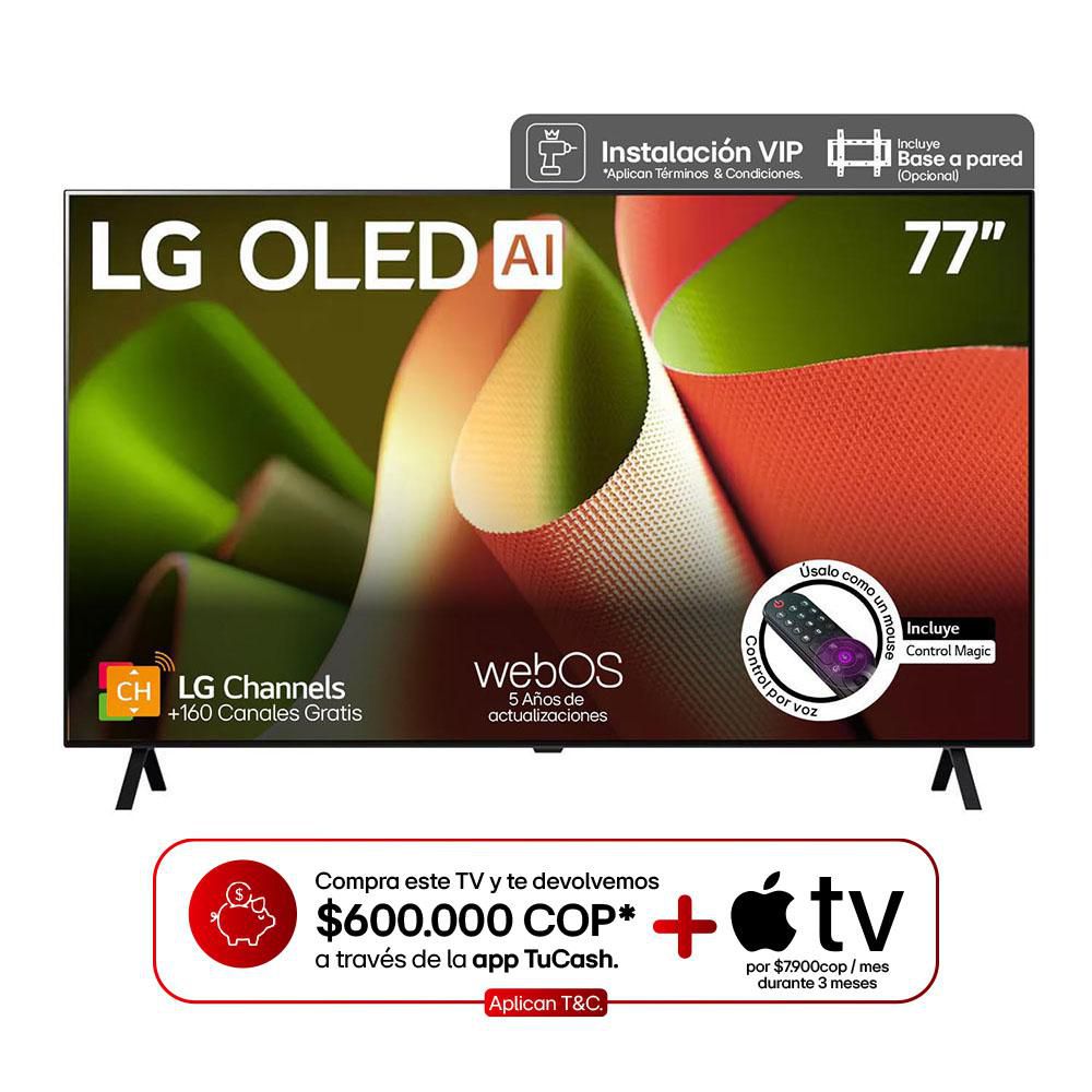 Televisor LG 77 pulgadas OLED Uhd4K Smart TV OLED77B4PSA