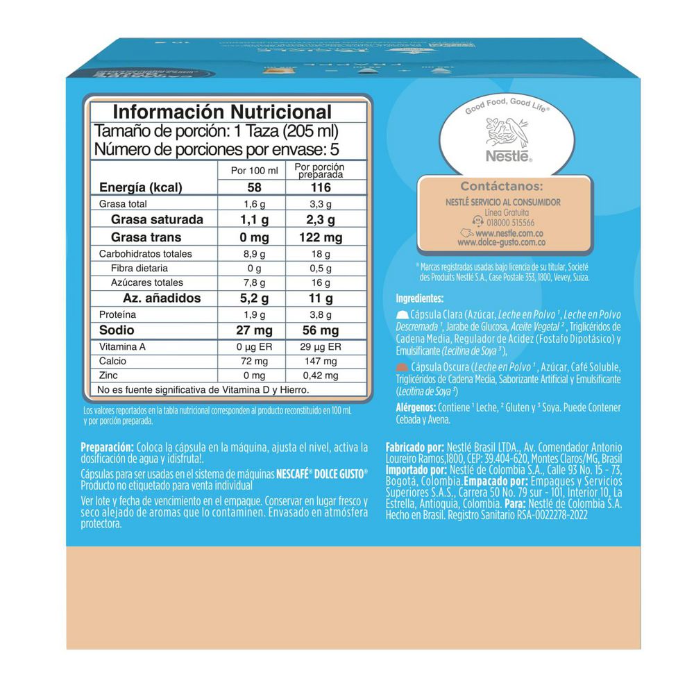 Cápsulas de café NESCAFE DOLCE GUSTO bebida frappe (135  gr) img #3