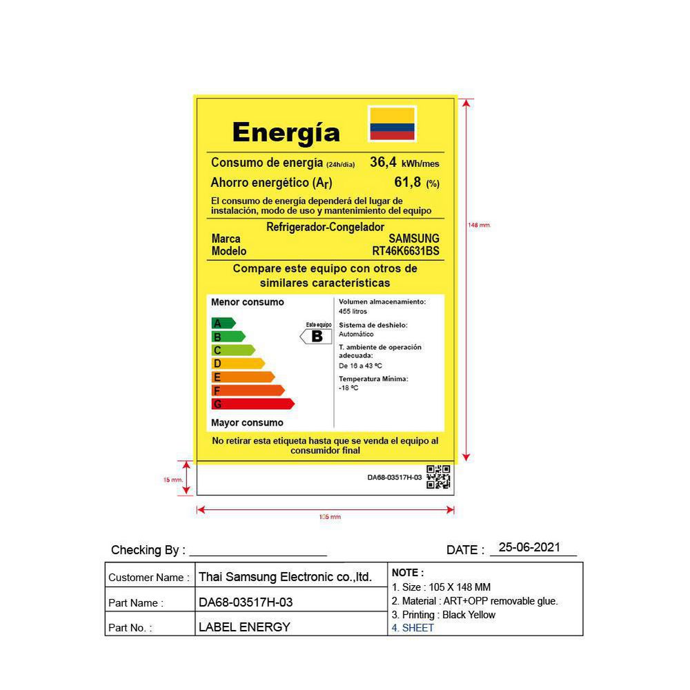 nevera SAMSUNG Frost No Frost 455 Litros  RT46K6631B img #6