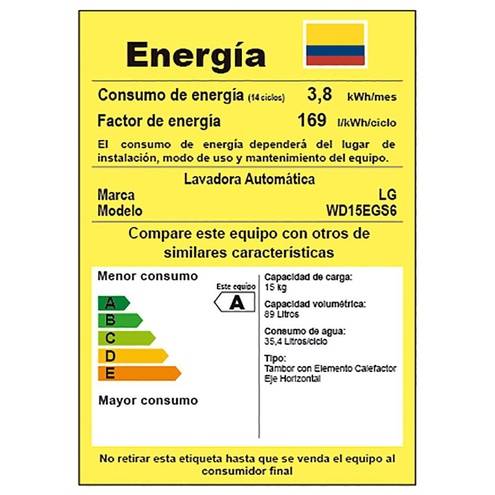 Lavadora secadora LG    WD15EGS6.A img #5
