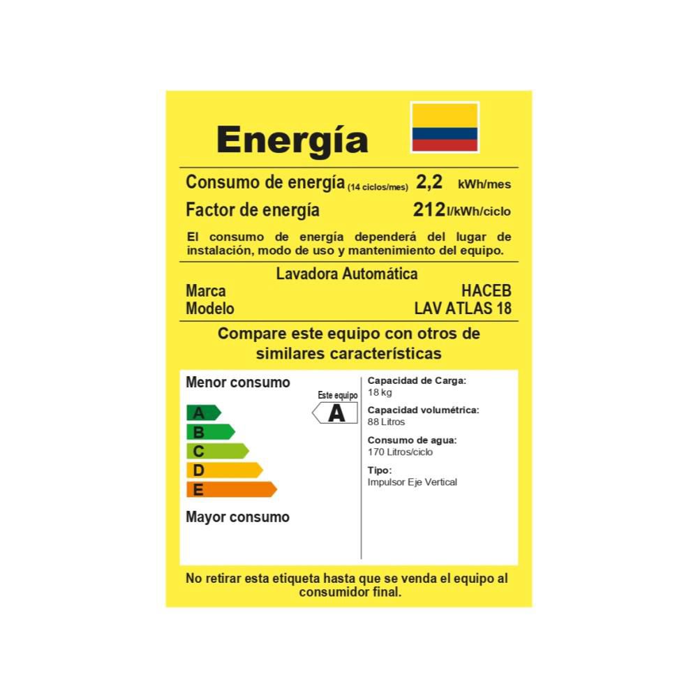 Lavadora HACEB Carga Superior 18 kg (40 lb) 9002134 img #6