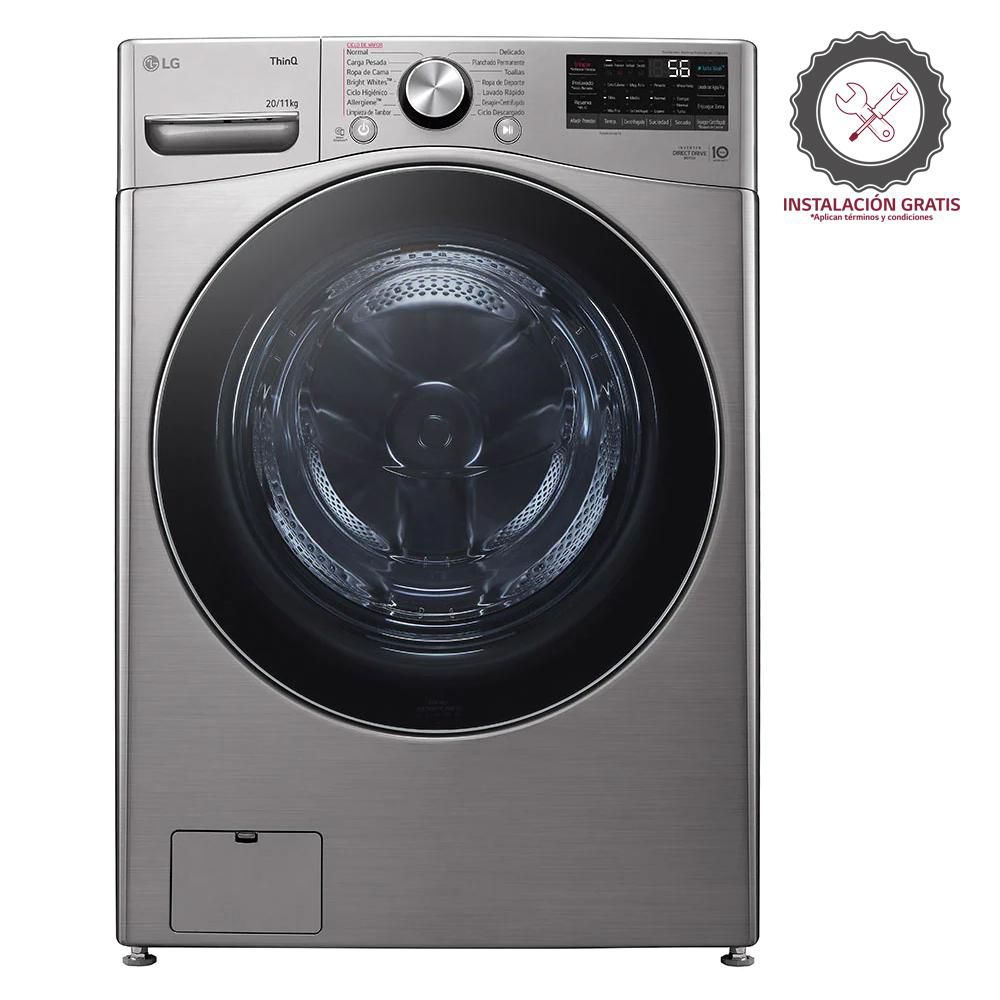 Lavadora secadora LG Eléctrica 20 KG  WD20VV2S6R GRIS