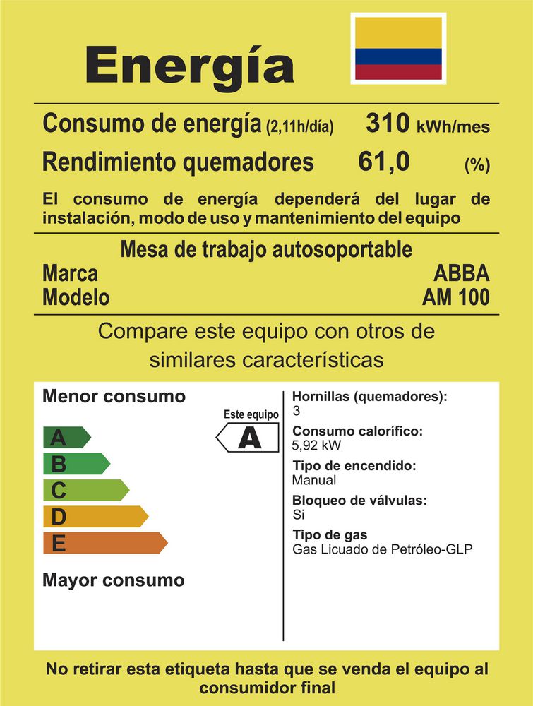 Estufa Gas propano ABBA  4 puestos AM1005NQL img #5