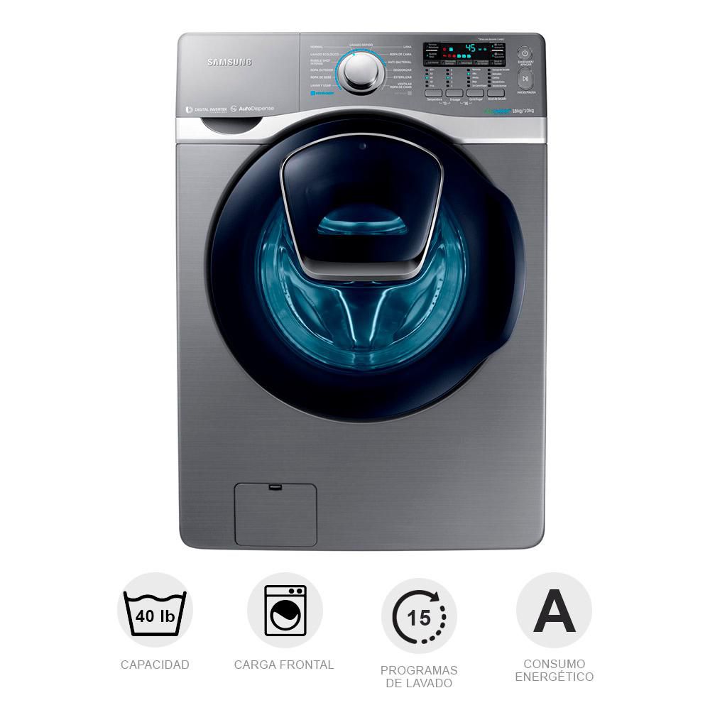 Lavadora secadora SAMSUNG  40 lb (ca. 18 kg)   WD18J7825K img #1