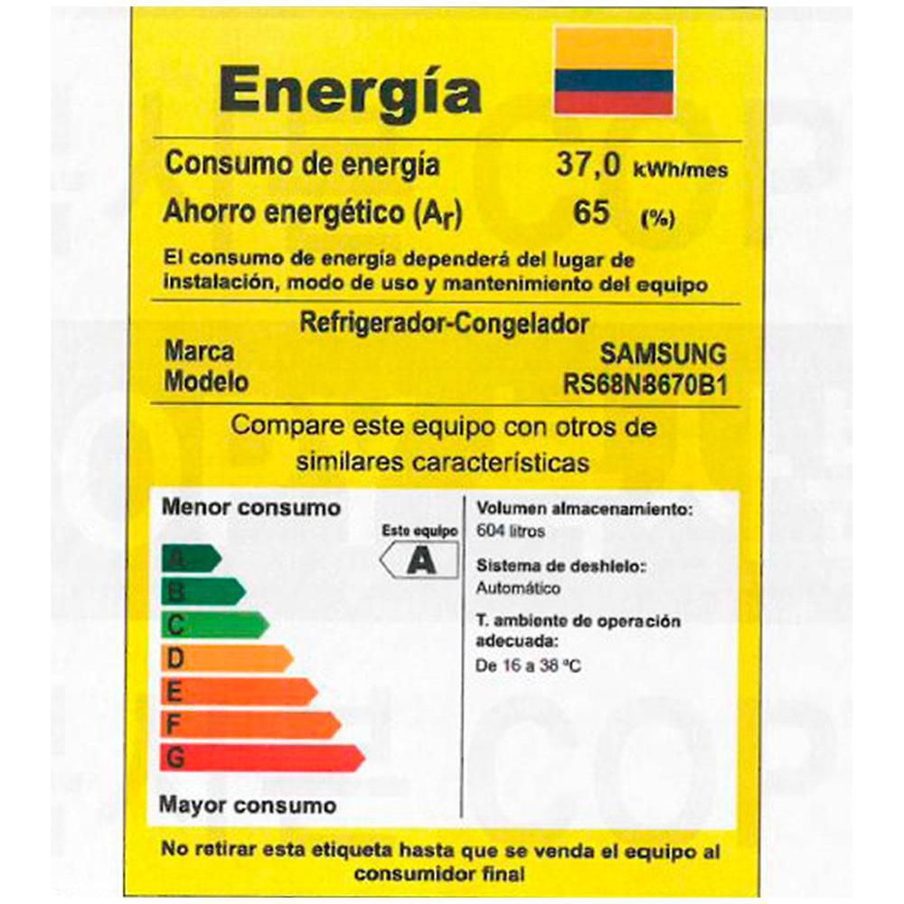 Nevecón SAMSUNG Side By Side 655 litros  RS68N8670B img #6