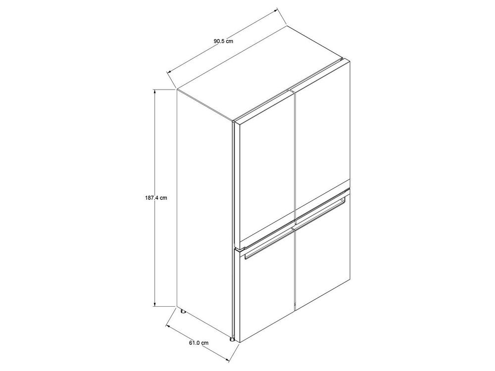 Nevecón WHIRLPOOL Tipo Europeo 592 Litros  WRQ551SNJZ Acero Inoxidable [Dolos] img #5