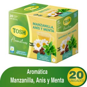 Aromática TOSH Manzanilla, anís y menta x20 und (20  gr)