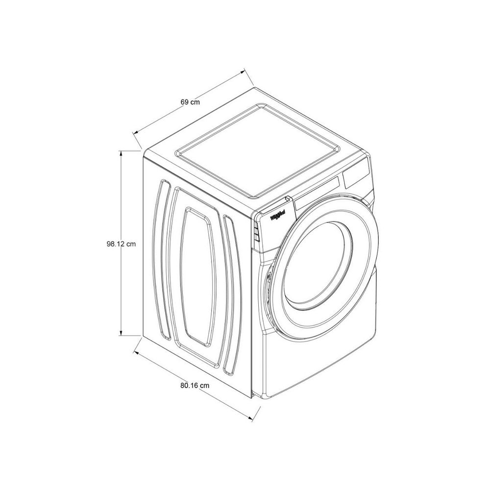 Lavadora WHIRLPOOL Carga Frontal 18 kg (40 lb) 7MWFW560CHW img #5