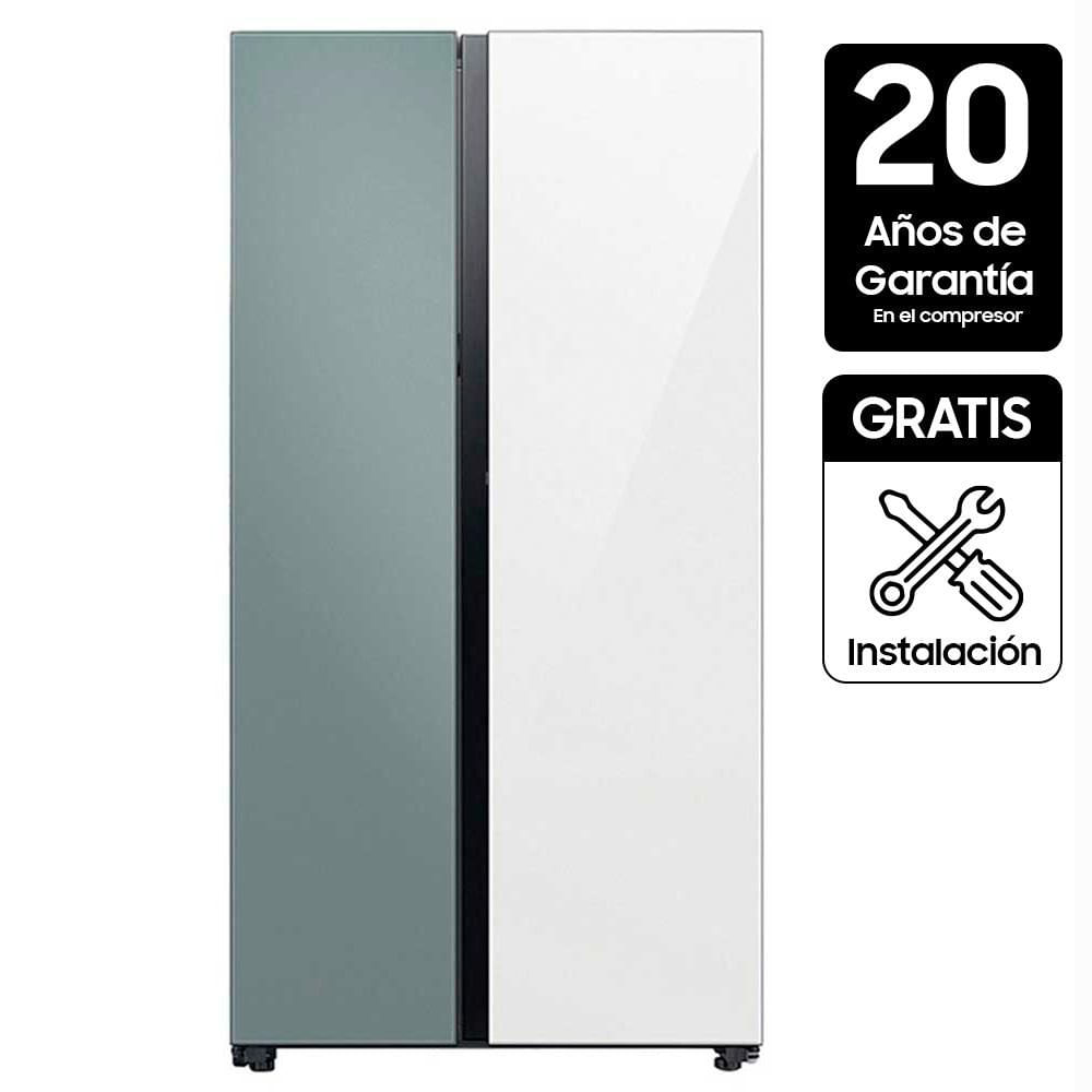 Nevecón SAMSUNG Side By Side 793 Lts Bespoke RS28CB760A7GCO Gris satinado + Blanco