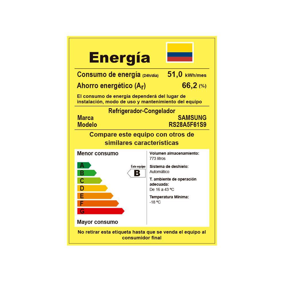 Nevecón SAMSUNG Side By Side 773 Lts  RS28A5F61S9/CO Inoxidable refinado img #8