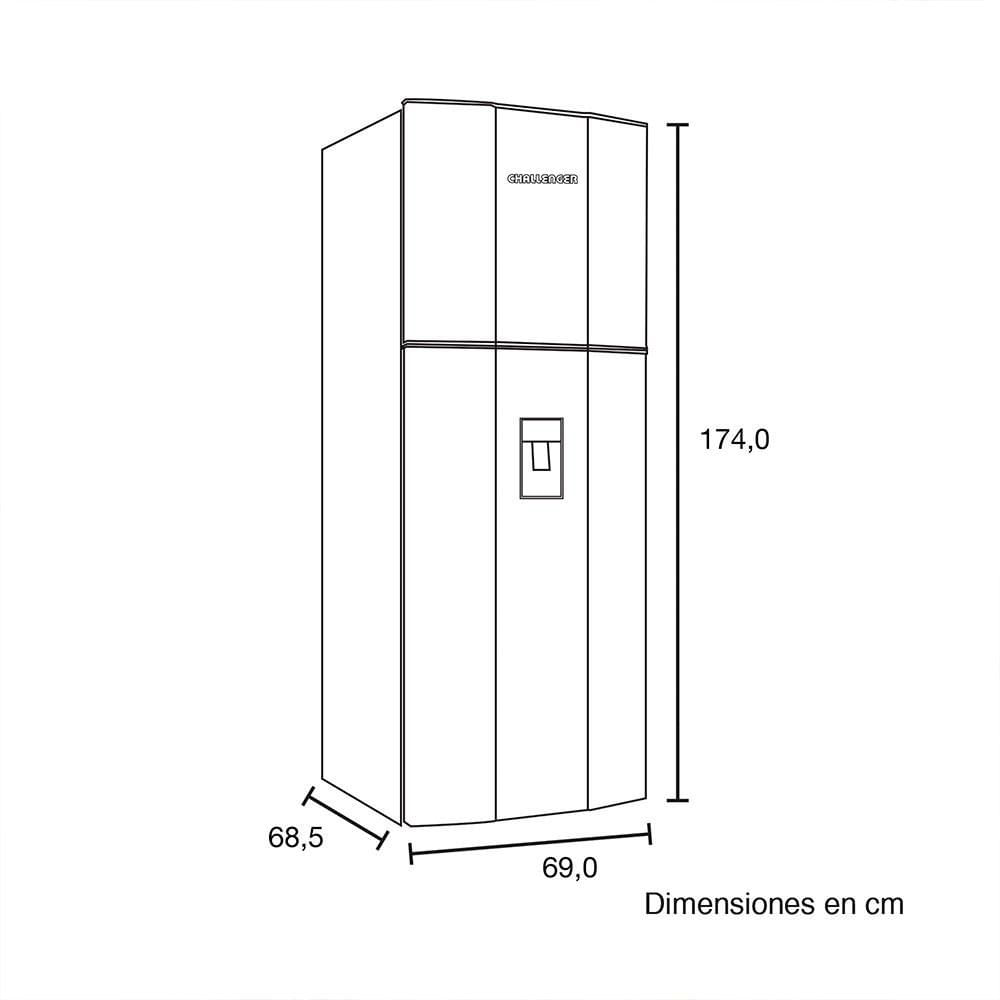 Nevera CHALLENGER No Frost No Frost 367.4  CR 390 Titanium img #7