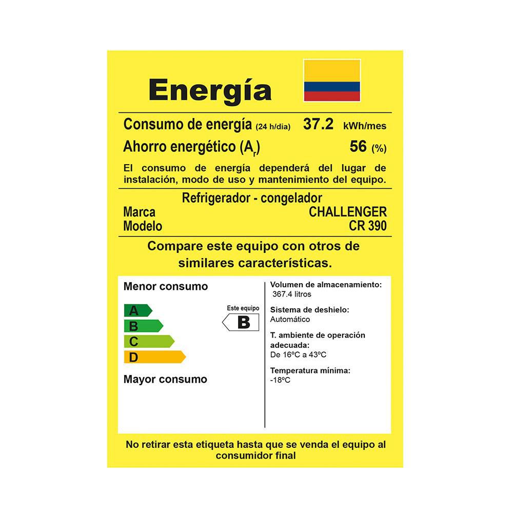 Nevera CHALLENGER No Frost No Frost 367.4  CR 390 Titanium img #8