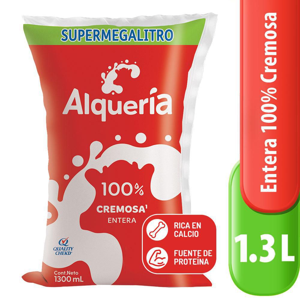 Leche ALQUERIA entera 100% cremosa (1300  ml) img #1