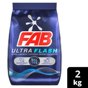 Detergente En Polvo FAB Ultra Flash (2000  gr)