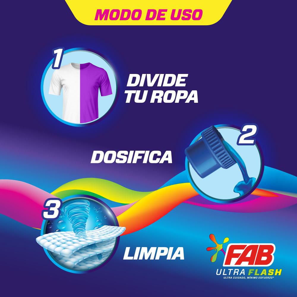 Detergente en polvo FAB ultra flash vibra color (4000  gr) img #2