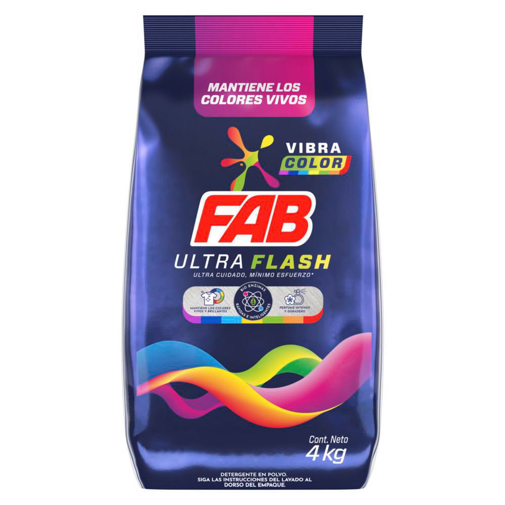 Detergente en polvo FAB ultra flash vibra color (4000  gr) img #8