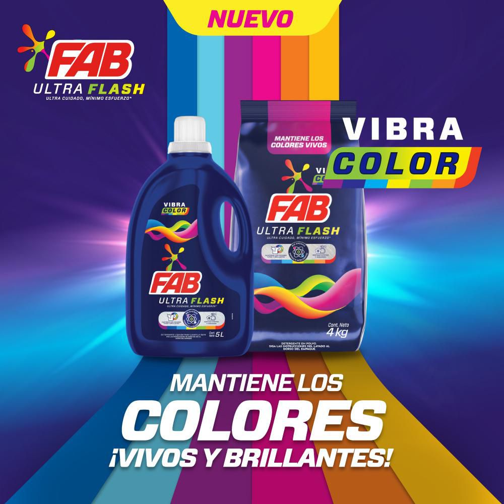 Detergente en polvo FAB ultra flash vibra color (4000  gr) img #10