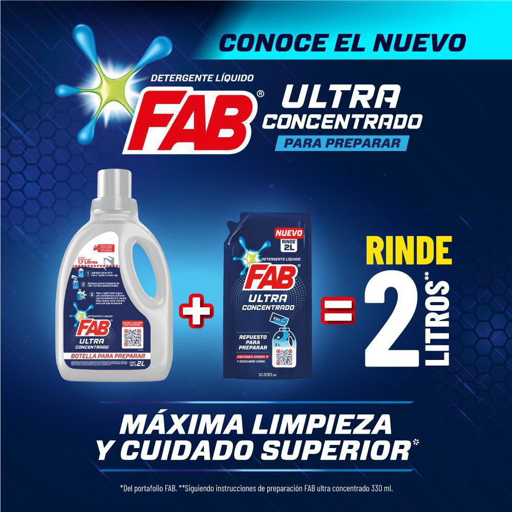 Detergente líquido FAB kit ultra concentrado (330  ml) img #6