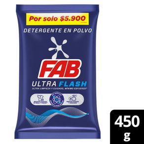 Detergente Polvo Ultra FAB Detergente Polvo Ultra (450  gr)