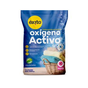 Detergente en polvo EXITO MARCA PROPIA aroma floral oxígeno activo (3000  gr)
