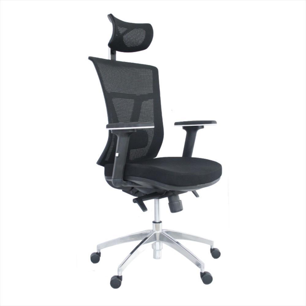 Silla Presidencial Ergonómica Osaka Negra Mecanismo Slider Y Base Cromada Oficina Ejecutiva