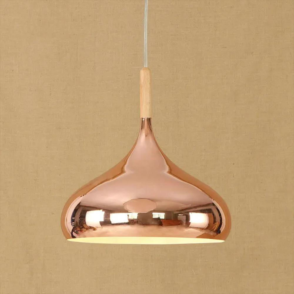 Lámpara Colgante Campana 1 Luz Dixton Lt08628 Oro Rosa img #2