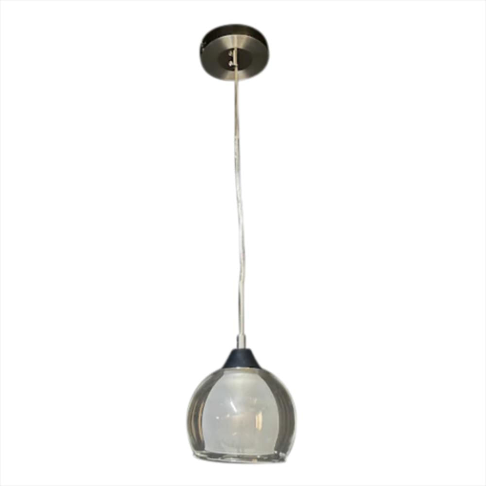 Lámpara Colgante Copa Doble 1 Luz Dixton Lt05607 Blanco