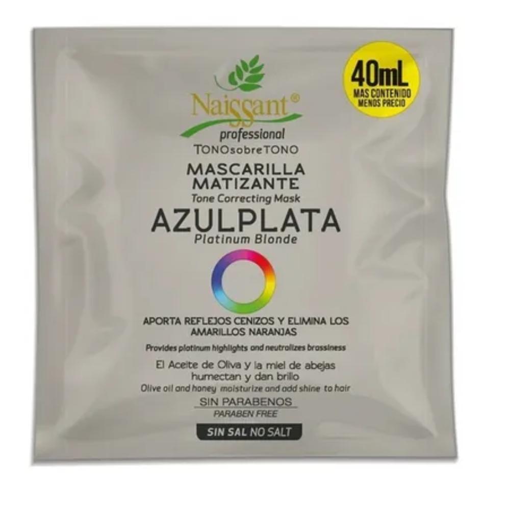 Mascarilla Matizante Azul Plata De Naissant 40Ml