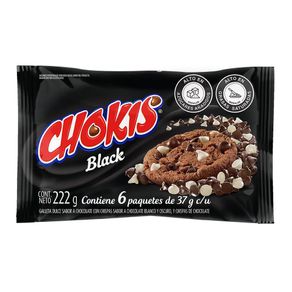 Galletas CHOKIS Chispas Bñack x6und 37gr (222  gr)